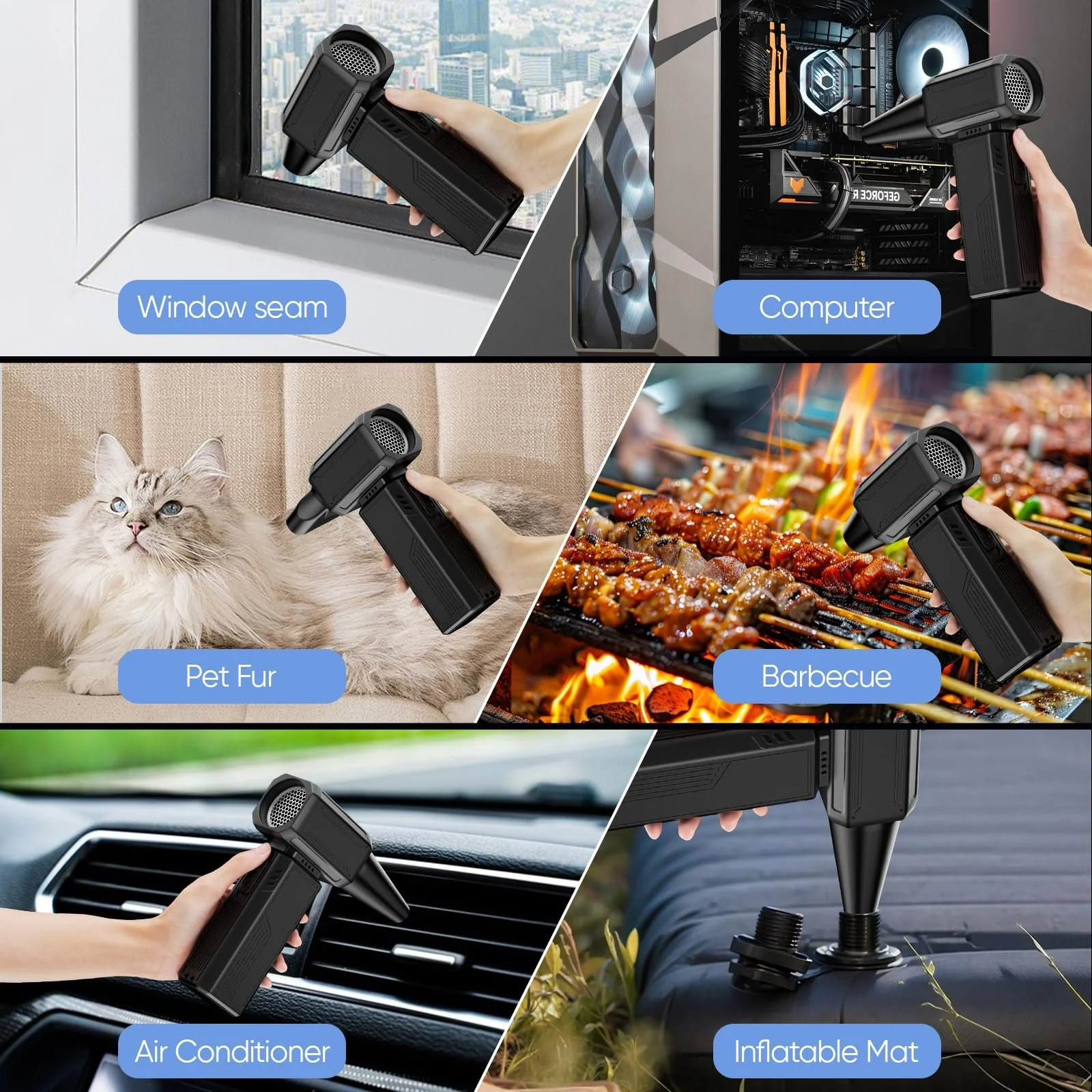 Електричний повітродувка iHomara 130000 RPM 6000mAh, фото №4 Електричний повітродувка iHomara 130000 RPM 6000mAh, фото №4