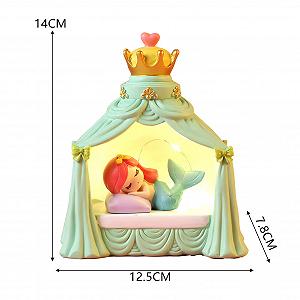 Ночник Tuzsocr Cute Princess Mermaid LED Resin Battery Operated synthetic.ua - Фото 1