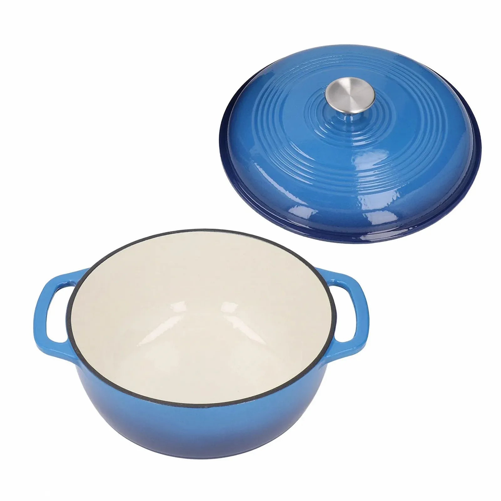 Кастрюля для духовки Fafeicy Эмалированная Круглая Чугунная 7050.00 г, фото №4