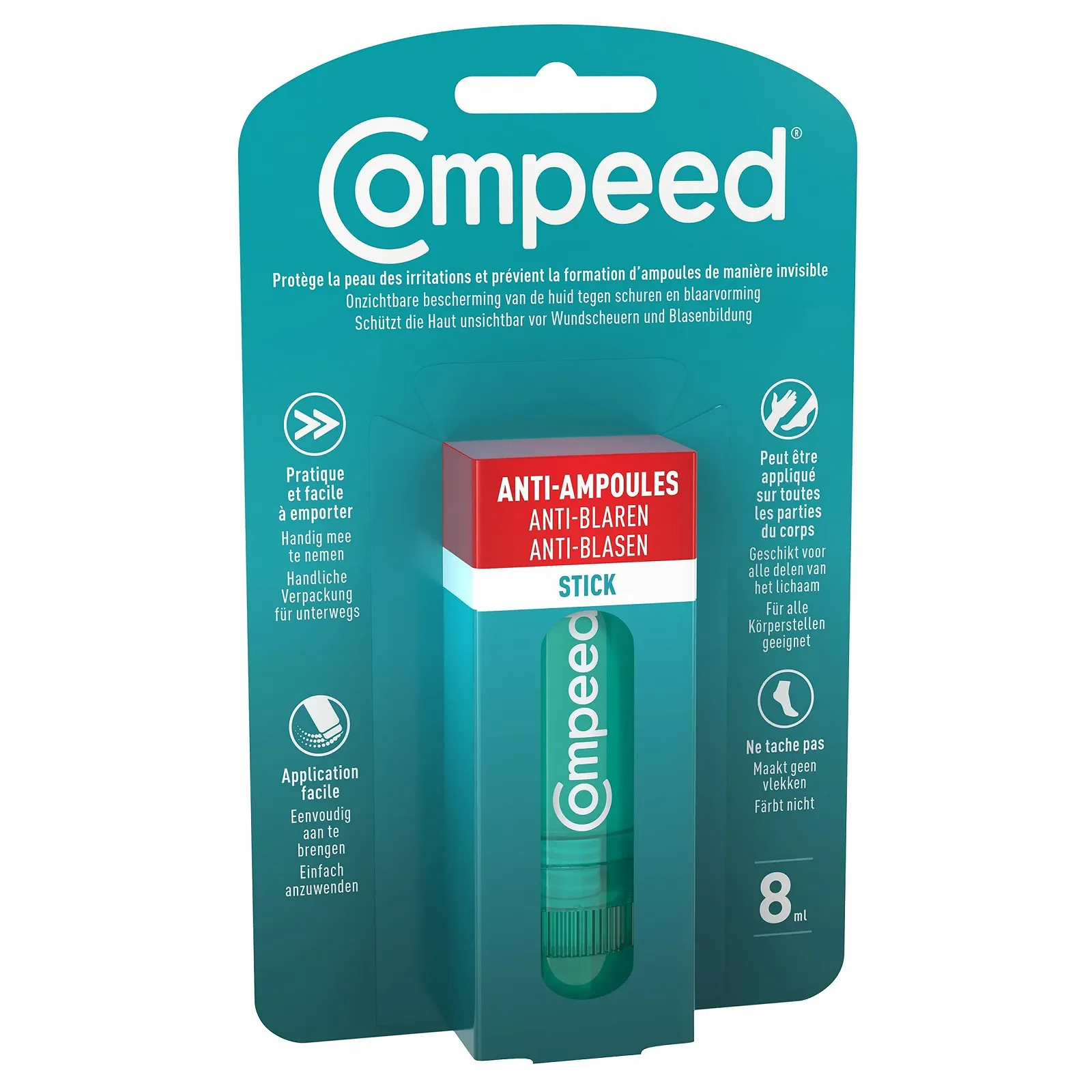 Олівець проти натирання ніг Compeed Anti Friction 8 мл, фото №3