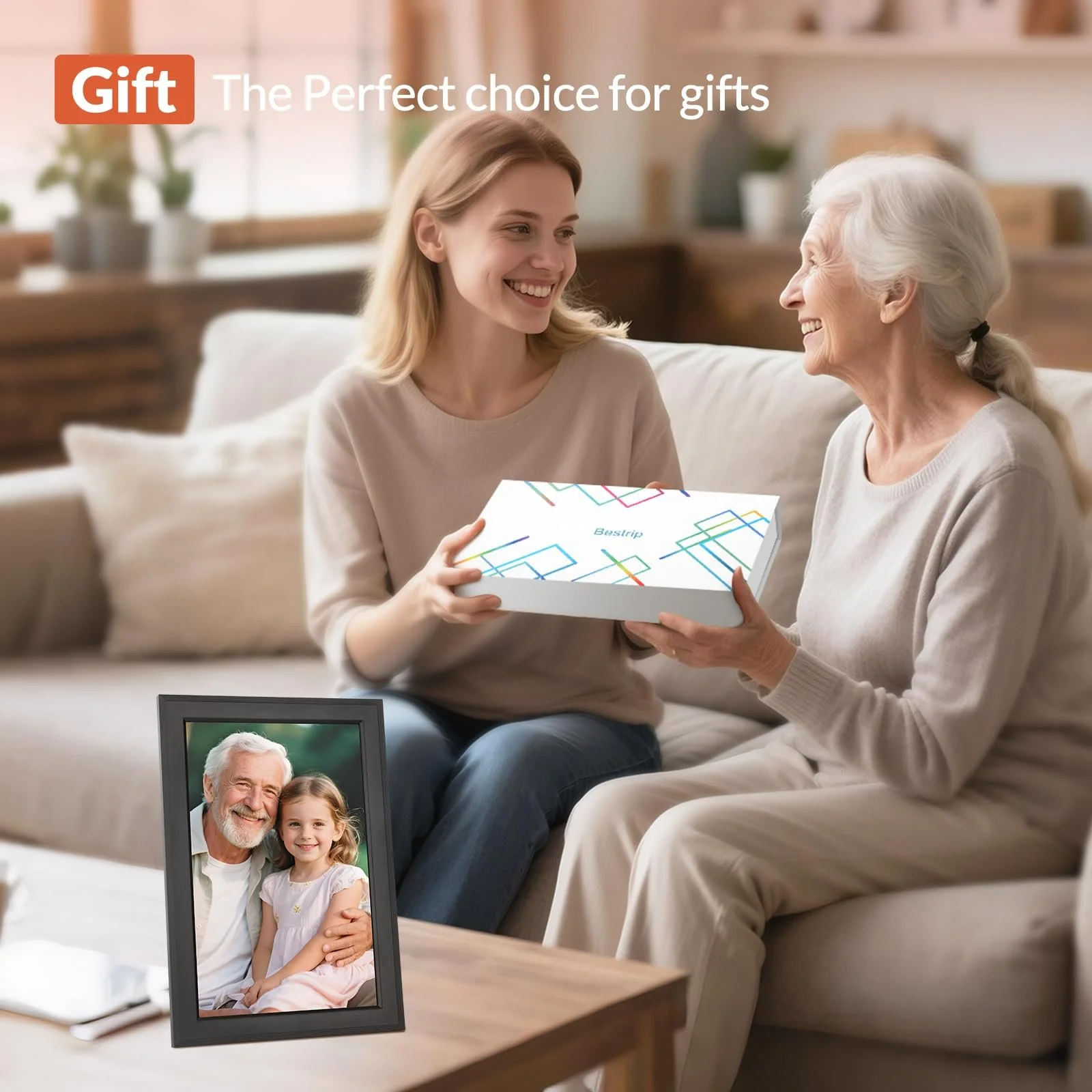 Цифровая фоторамка Bestrip FRAMEO 10.1 дюйма WiFi 32 GB 1280 x 800 IPS LCD Сенсорный экран, фото №8