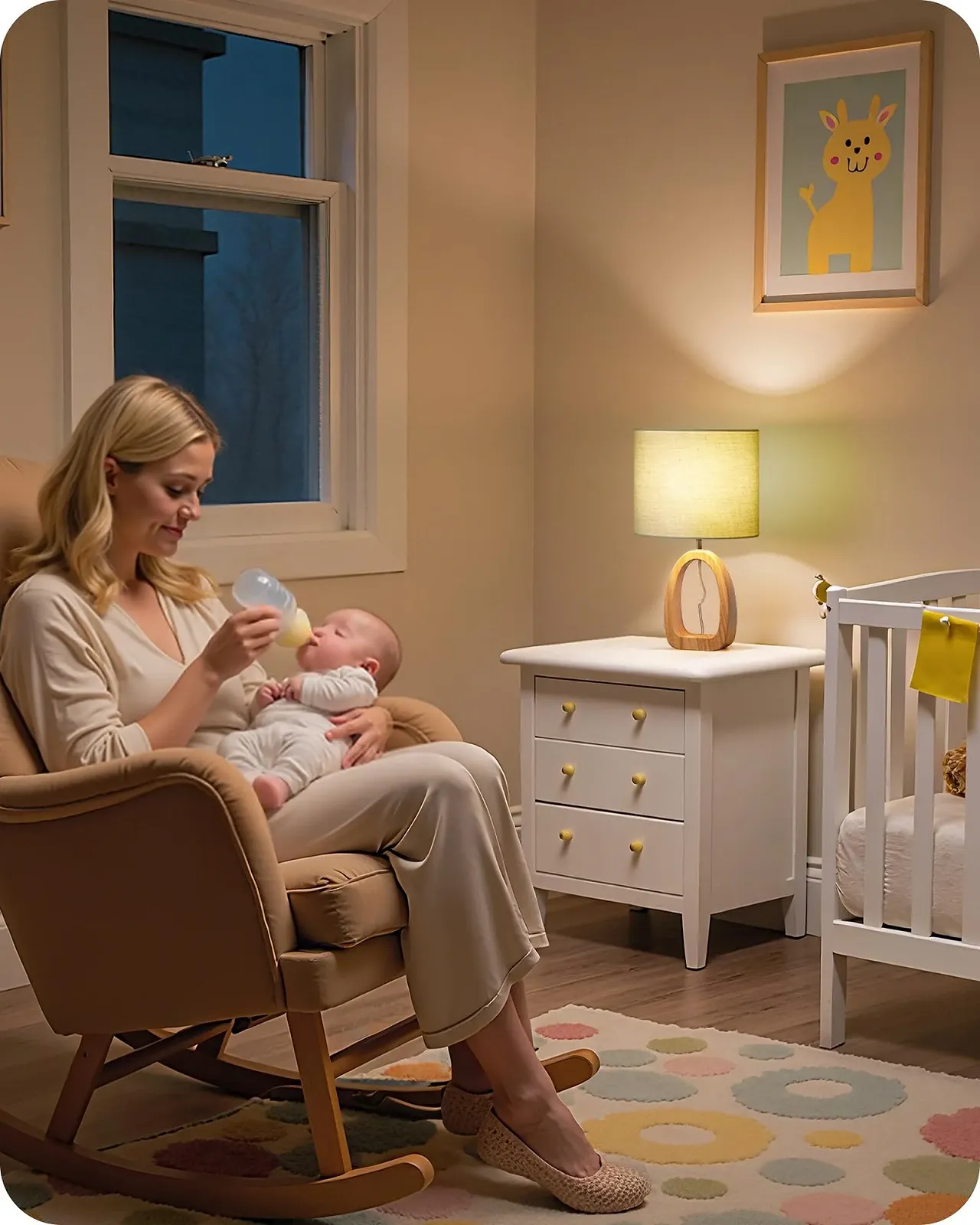 Настільні лампи ZME07TLDP205 Набір 2 шт. Дерево E27 2700K Бежеві 36 см, фото №8