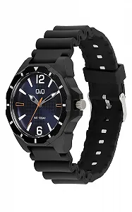 Годинник Чоловічий Q&Q Силіконовий З Пряжкою 10 Bar Чорний Аналоговий Кварцовий synthetic.ua - Фото 1