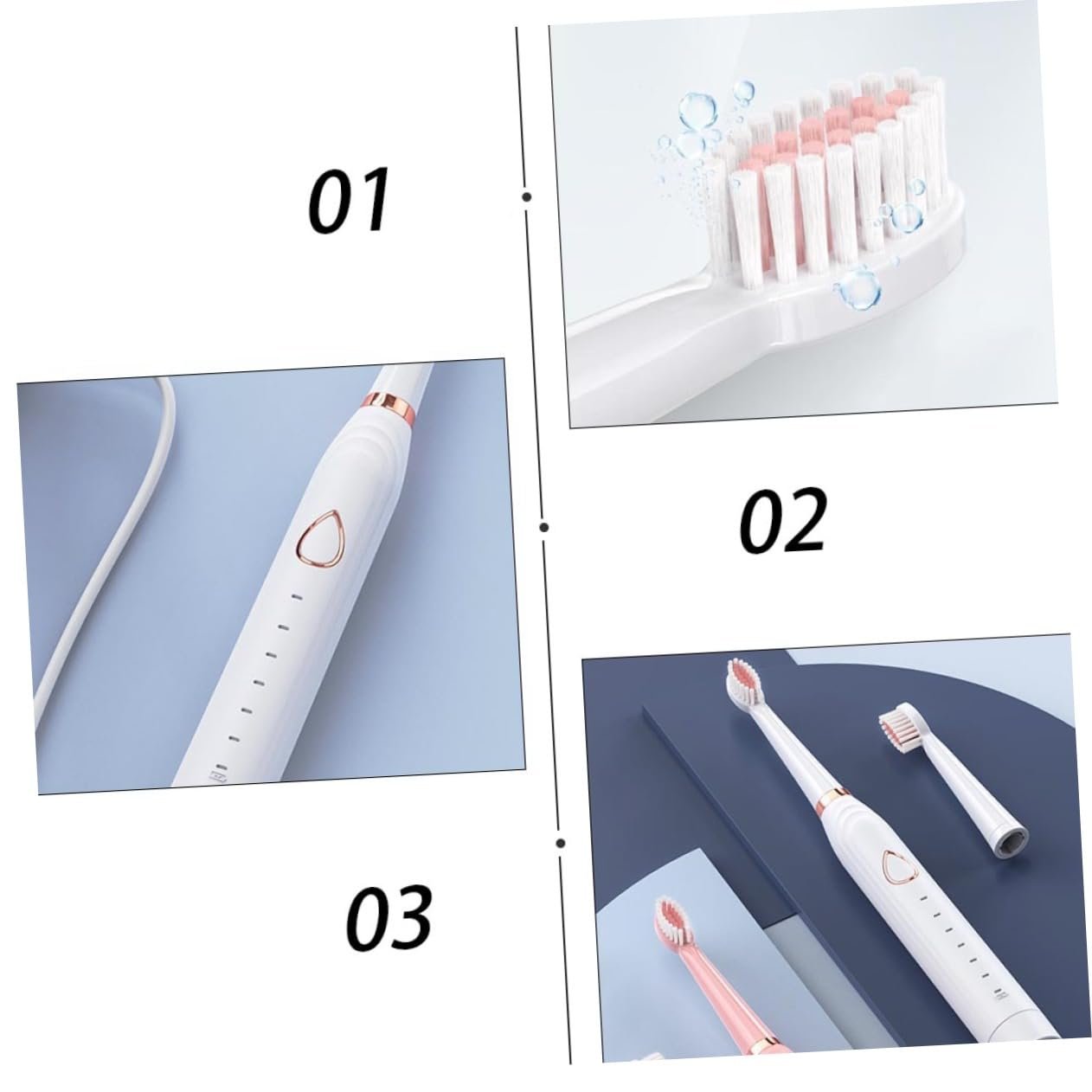 Звукова електрична зубна щітка OATIPHO 1Satz Premium для видалення нальоту, фото №8