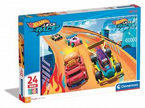 Пазл Clementoni Supercolor Hot Wheels 28523 24 Maxi деталі 62 x 42 см від 3 років - Фото 1