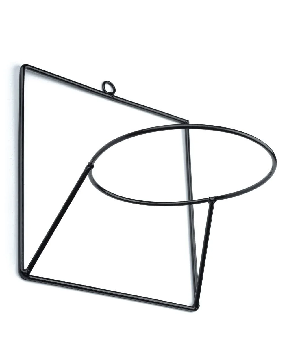 Настенный держатель для цветов HowHomely 22 см x 22 см металлический Черный, фото №5