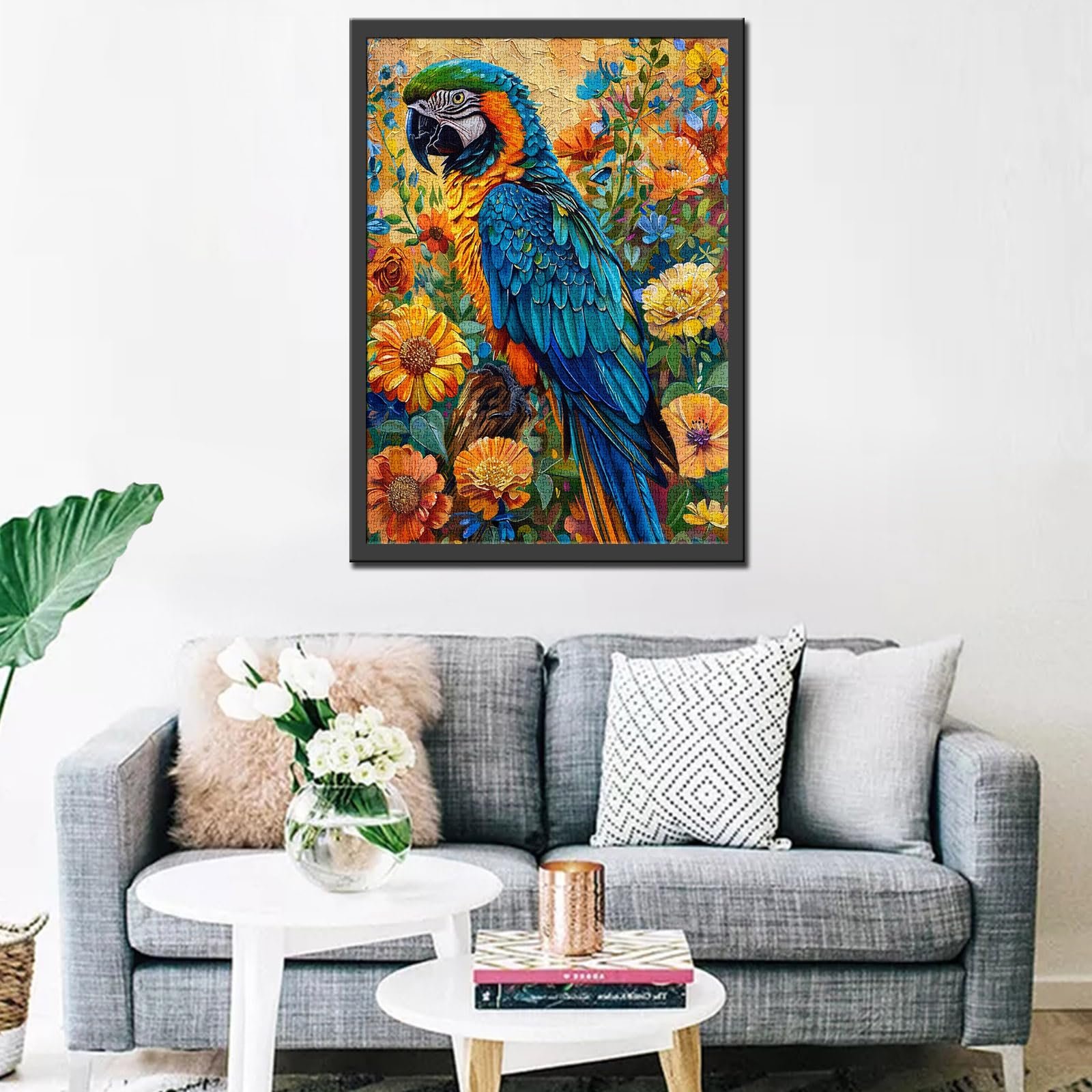 Пазл Tucocoo Animal Parrot, Garden Flowers, Tropical Plants 1000 элементов 50 x 70 см Желтый, фото №3