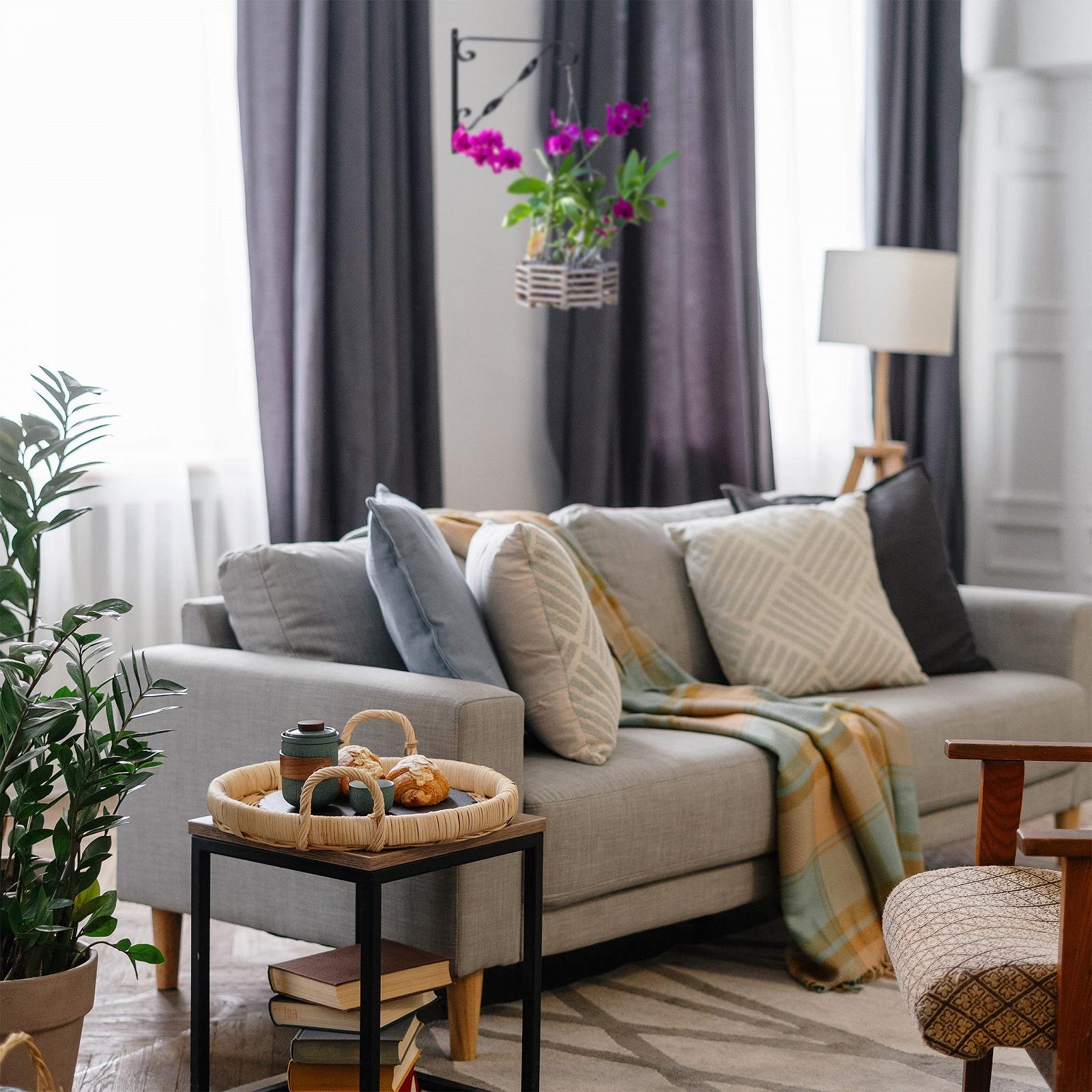 Кронштейни для підвісних кошиків Relaxdays Набір 2 шт. 28 x 30 x 2 см Залізо Чорний, фото №5 Кронштейни для підвісних кошиків Relaxdays Набір 2 шт. 28 x 30 x 2 см Залізо Чорний, фото №5