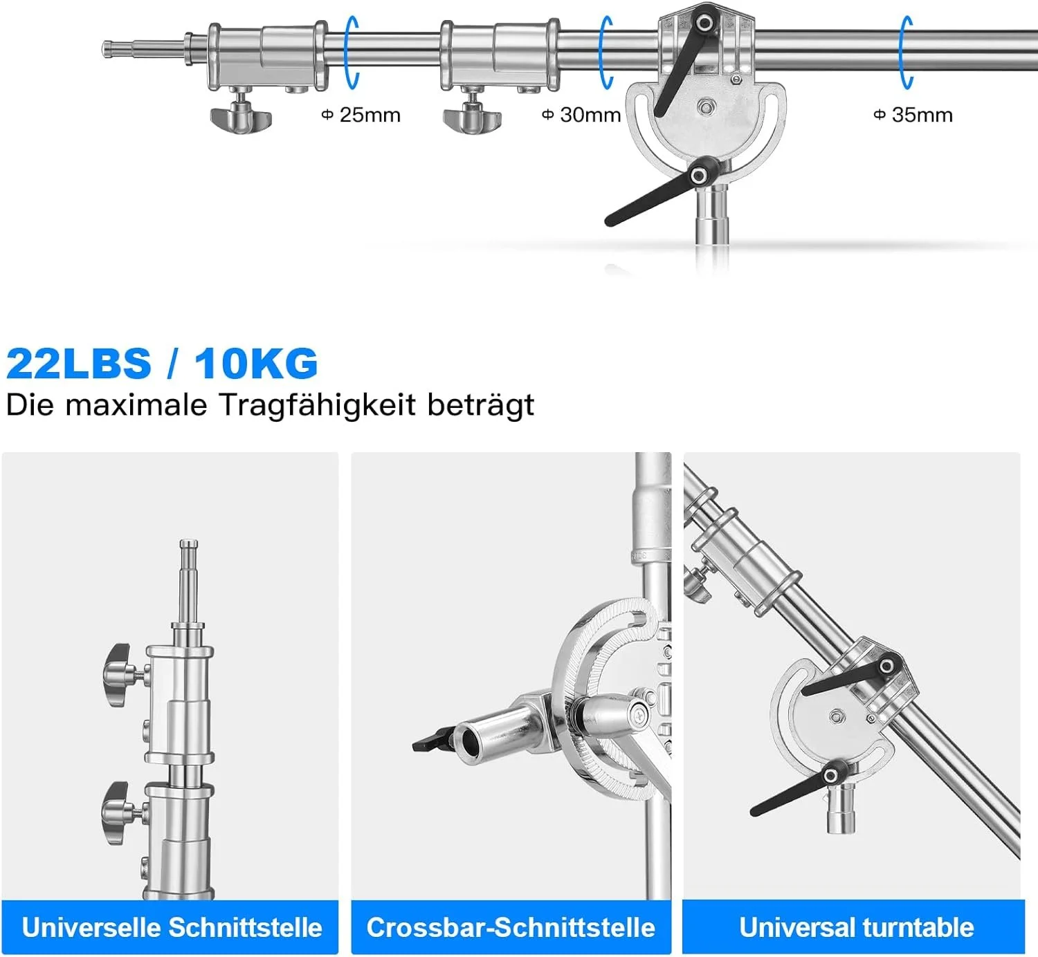 Перекладина для студійного журавля Soonpho Silver, фото №4 Перекладина для студійного журавля Soonpho Silver, фото №4
