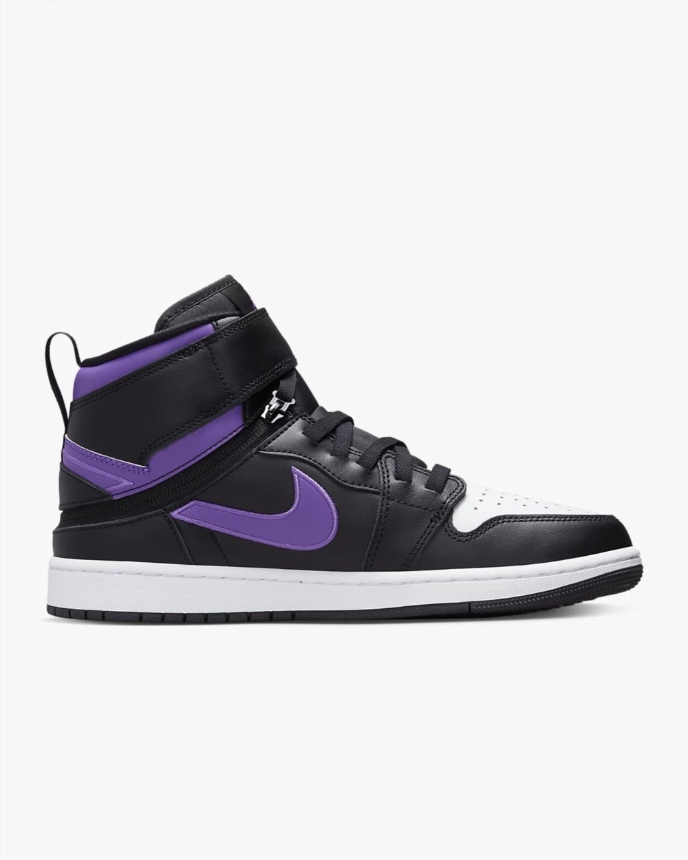 Кросівки Jordan 1 High FlyEase Black Bright Violet 45, фото №4