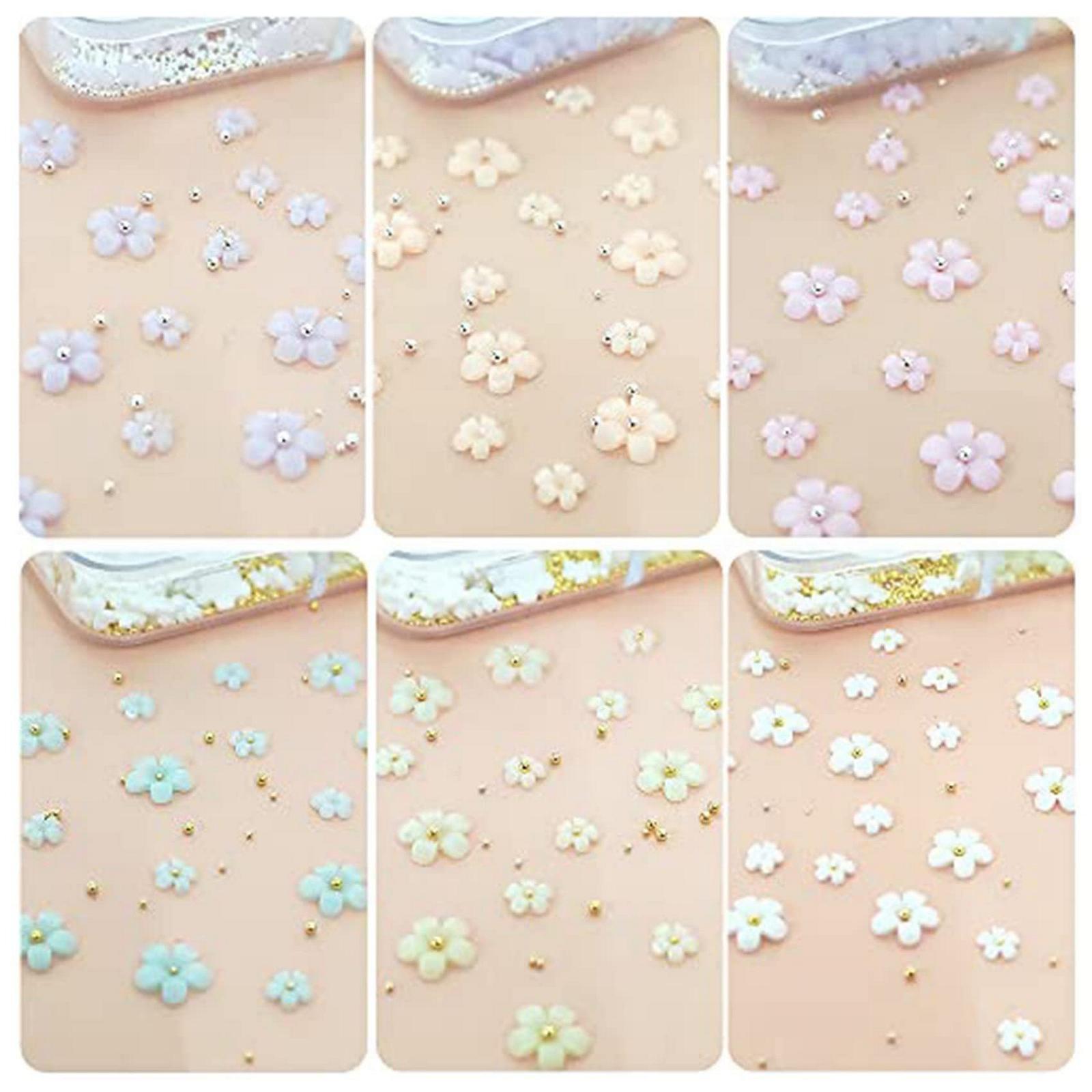 3D Цветок TsoLay, украшения для ногтей, 6 ячеек, 3D акриловые стразы для ногтей, светлые бусины для ногтей, DIY украшения для ногтей, фото №8