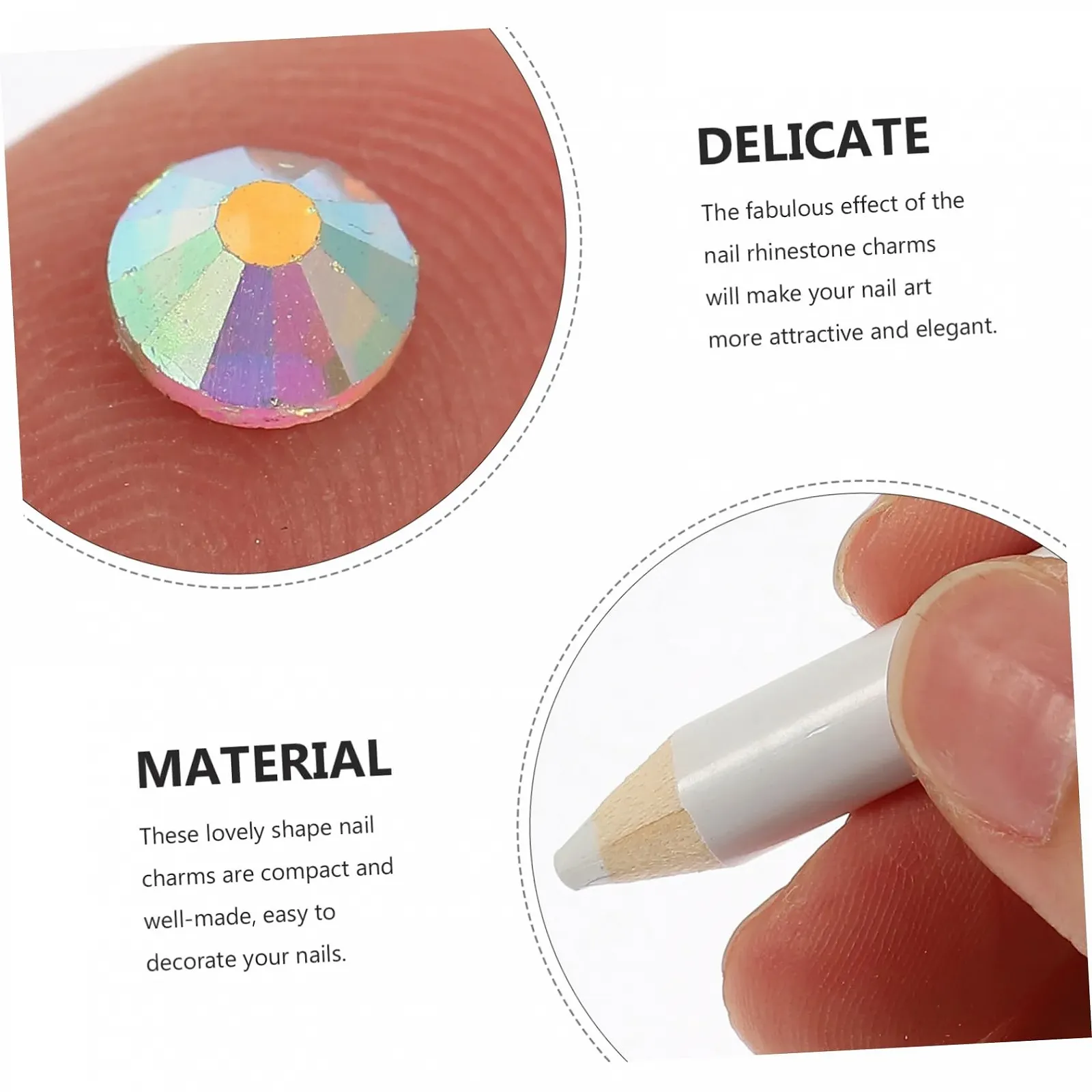 Кристаллы для ногтей Healvian, 3 набора, крупные стразы для рукоделия, наклейки для ногтей, прозрачные наклейки, 3D инструменты для макияжа, ассорти, фото №3