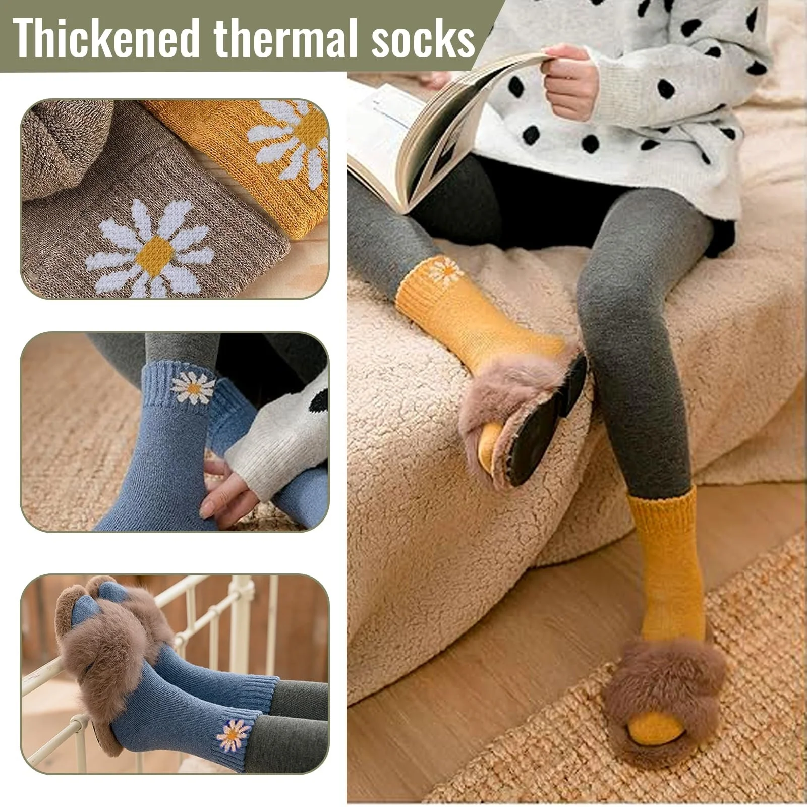 Жіночі шкарпетки Зима, 5 пар, фото №4