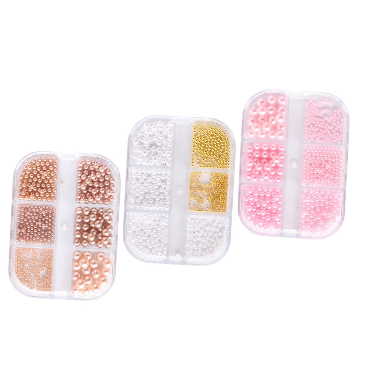 Бісер для нігтів (3 коробки) Manicure Sets Caviar для дівчат DIY Plastic, фото №1