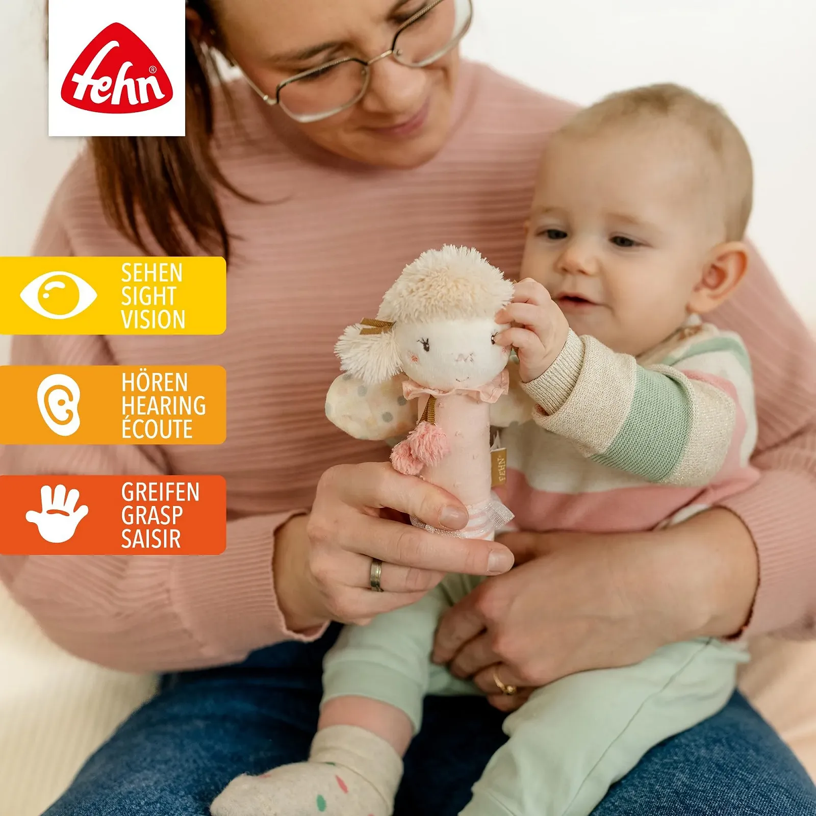 Іграшка-брязкальце Fehn Fee Фея Тканинна Різнокольорова, фото №2 Іграшка-брязкальце Fehn Fee Фея Тканинна Різнокольорова, фото №2