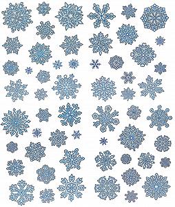 Наклейки на вікна Christmas Snowflakes 2 аркуші - Фото 1
