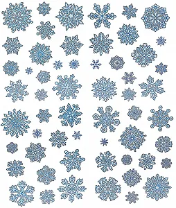 Наклейки на вікна Christmas Snowflakes 2 аркуші - Фото 1