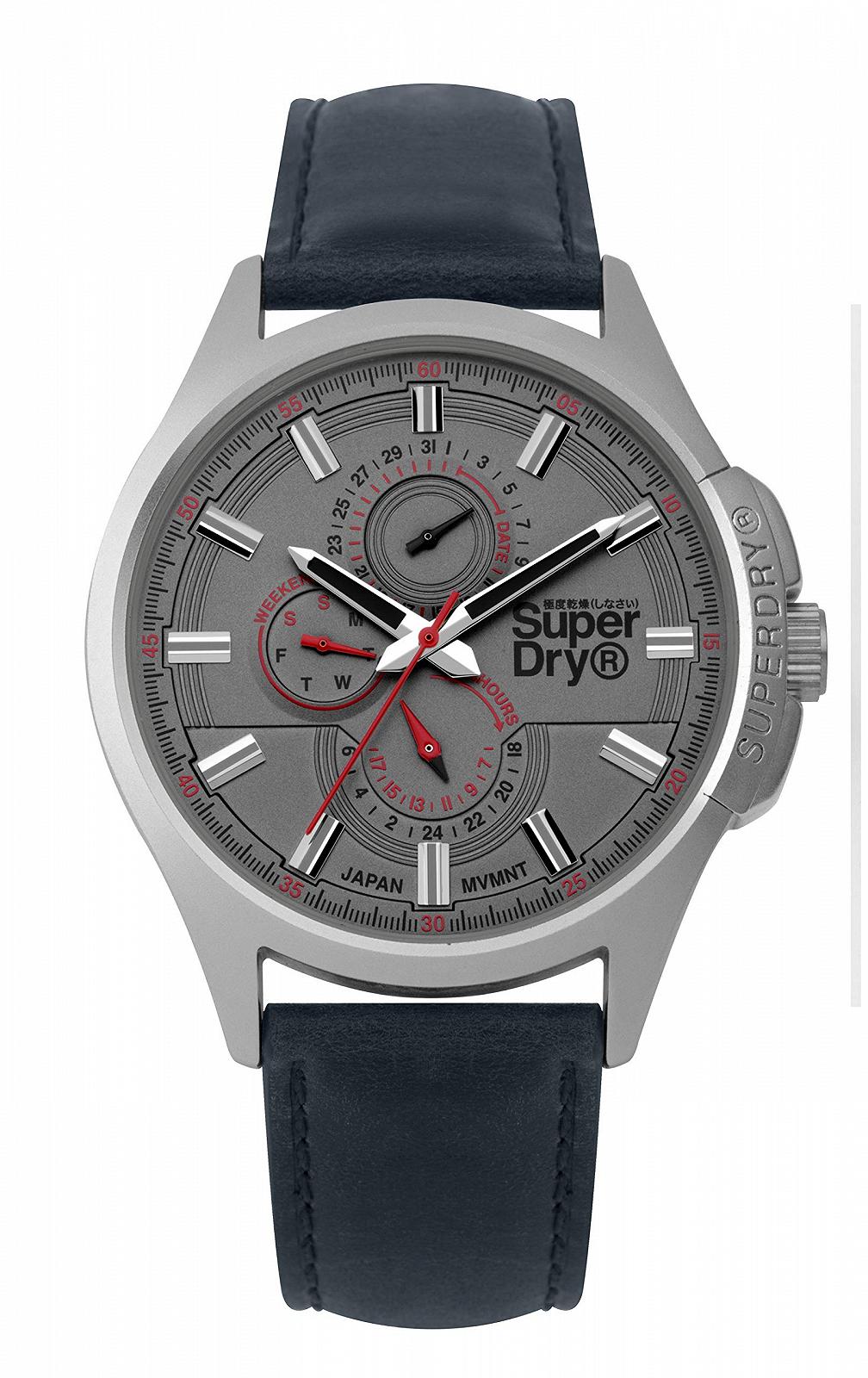 Часы Superdry Multi Dial Quartz Кожаный ремешок SYG258U Мужские, фото №1