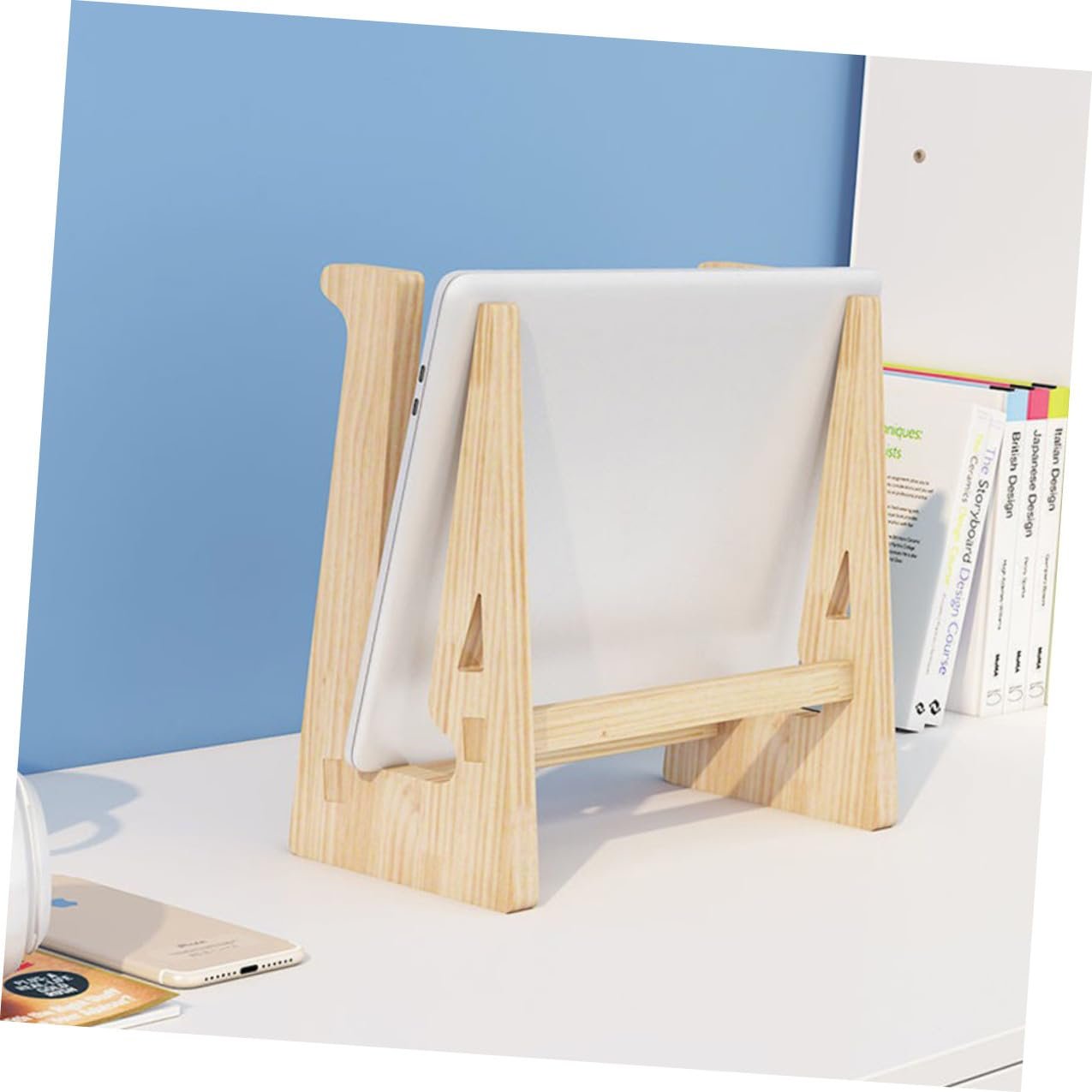 Підставка для ноутбука дерев'яна BESPORTBLE Регульована по висоті Ергономічна, фото №3