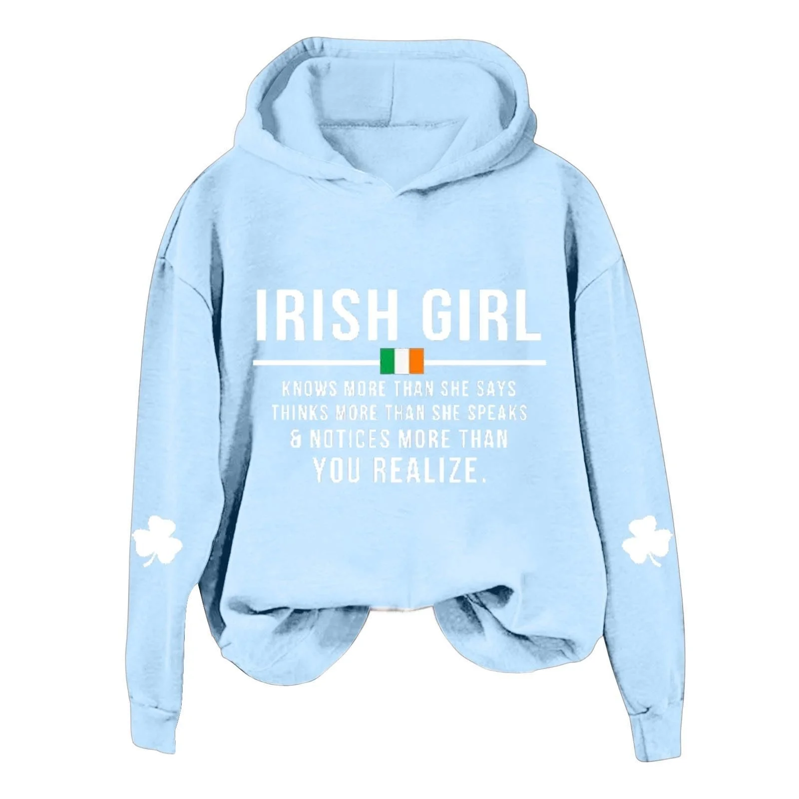 Свободные женские свитшоты, большие размеры, повседневный пуловер, женский, St. Day, ирландская девушка, с принтом, длинный рукав, круглый вырез горловины, рождественская туника, женская, фото №2