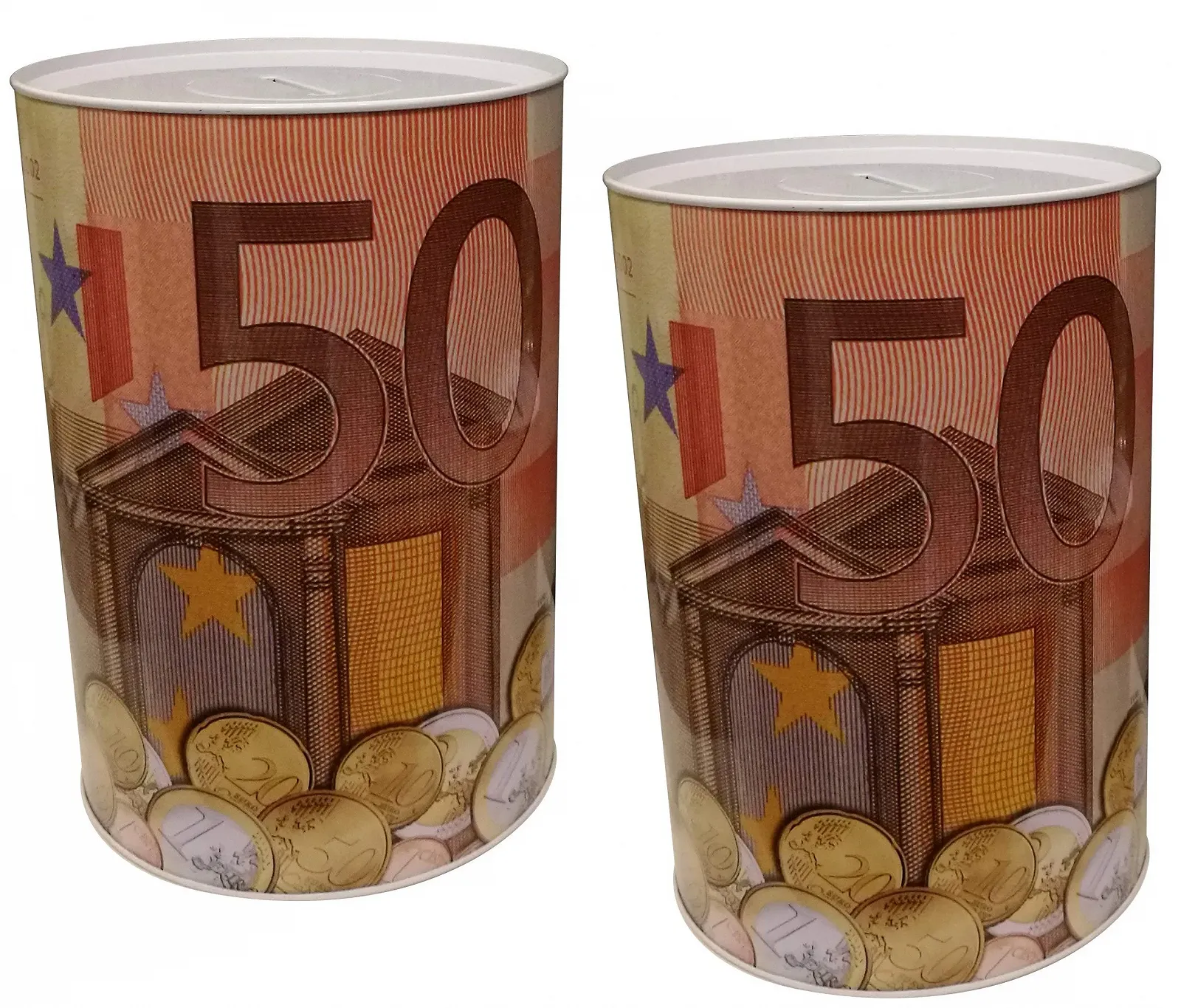 Набор копилок металлических Банкнота Евро 3 шт. 11x7.5 см, фото №4