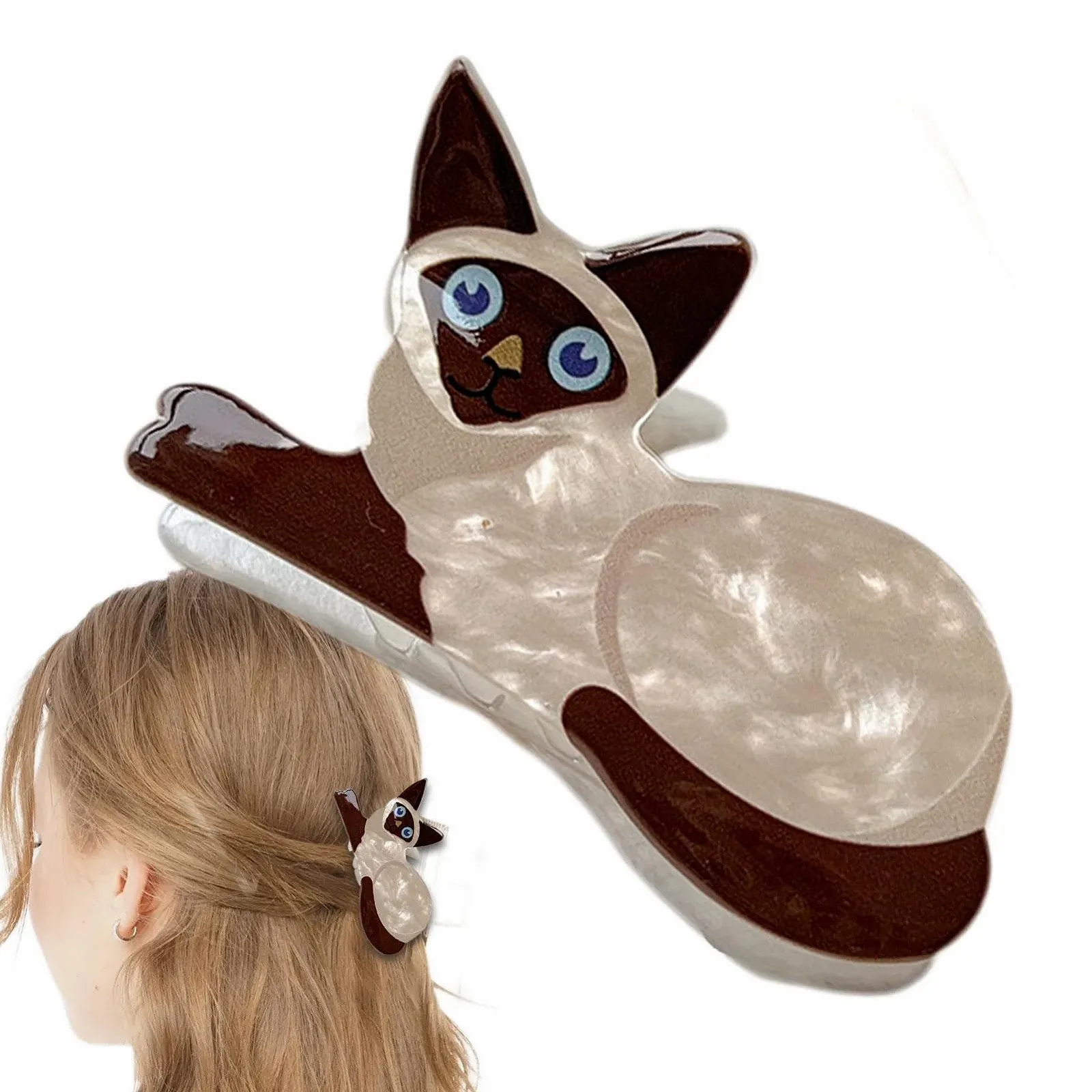Зажим-коготь для волос Кошка - нескользящие когти для волос, заколки для волос, заколки для волос с узлом, большая нескользящая заколка для волос, кошачьи заколки для волос для женщин, девушек, для повседневной и официальной одежды, фото №4 Зажим-коготь для волос Кошка - нескользящие когти для волос, заколки для волос, заколки для волос с узлом, большая нескользящая заколка для волос, кошачьи заколки для волос для женщин, девушек, для повседневной и официальной одежды, фото №4