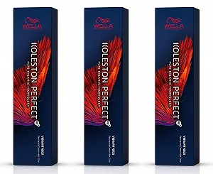 Фарба для волосся Wella Koleston Perfect Me+ KP Vibrant Red 66/55 Світло-каштановий інтенсивний червоно-махагоновий інтенсивний, паковання з 3 шт - Фото 1