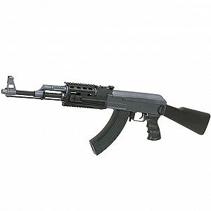 Игрушечный автомат Калашникова Cyma АК-47 Tactical Аккумуляторный Фонарик ЛЦУ + Пистолет кал. 6 мм Black - Фото 1