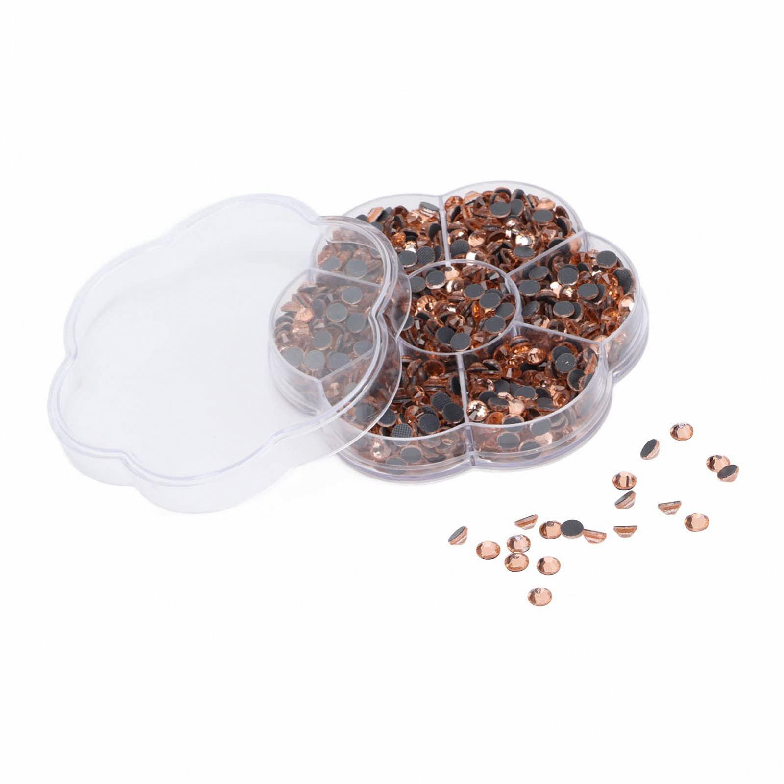 Стрази Emoshayoga для нігтів скляні, 1000 шт, колір шампань, модель JM201, фото №7