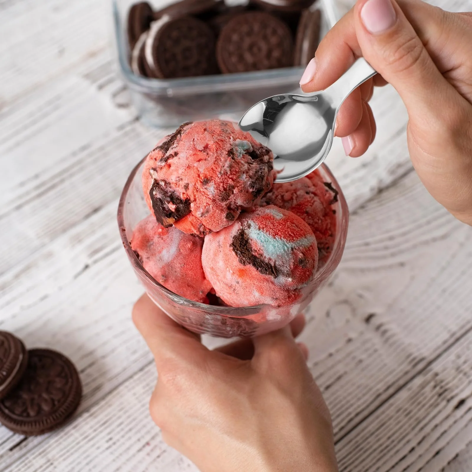 Ложка чайна з нержавіючої сталі Small, набір з 3 круглих десертних, фото №3