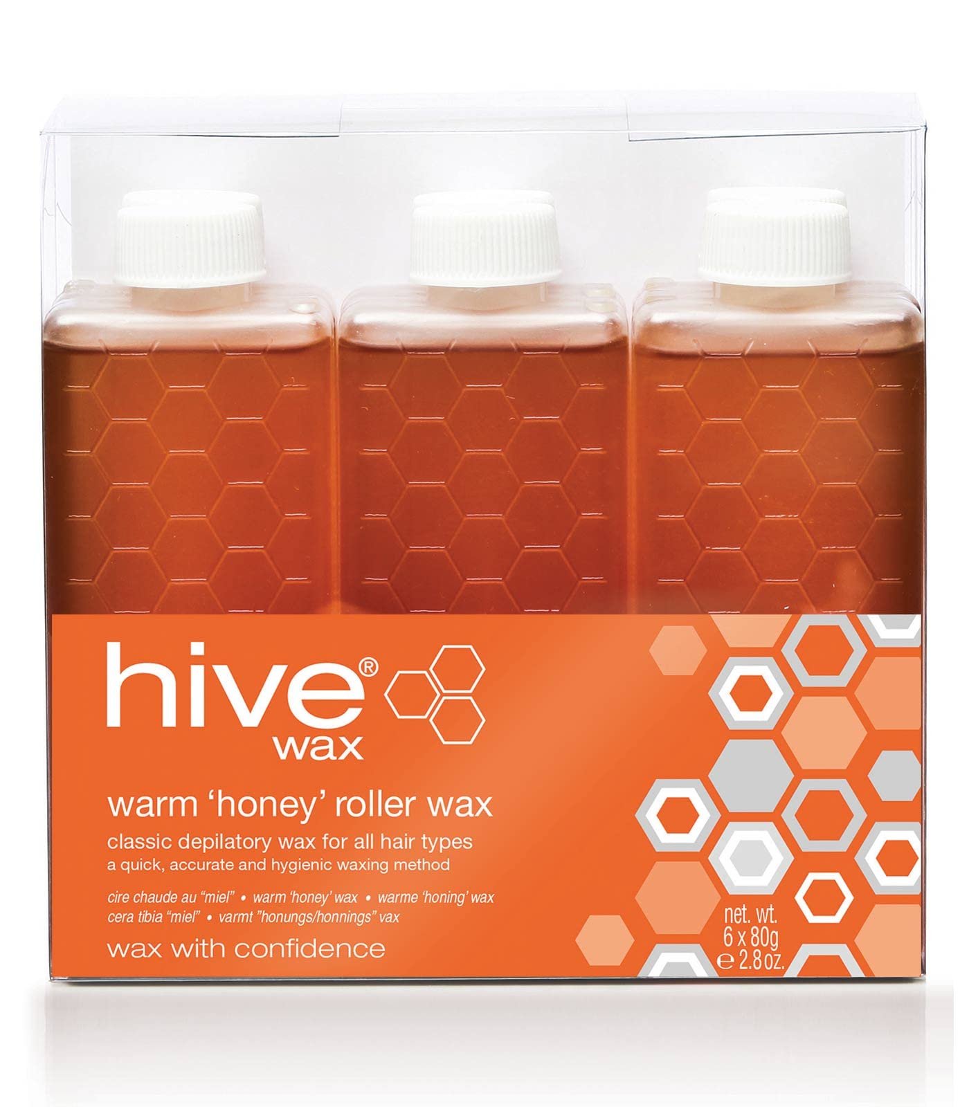 Картриджі з воском Hive Options Classic Warm Honey Wax Roller 80 г упаковка з 6 шт, фото №1