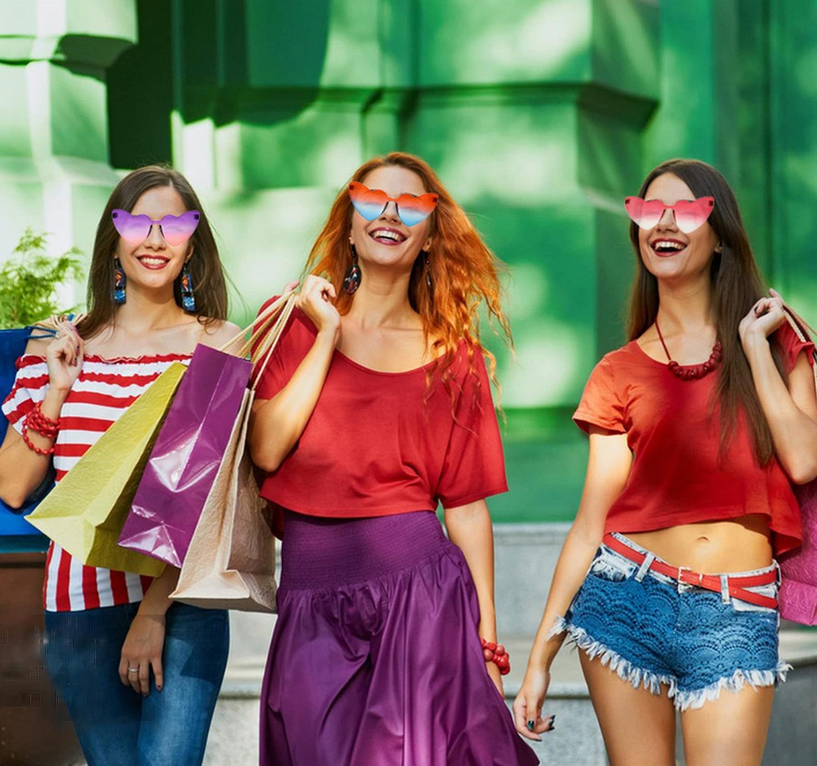 Сонцезахисні окуляри Unning Heart, жіночі, набір, у формі серця, фото №6