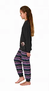 Піжама Normann, махрова, для дівчат, з довгими рукавами, манжетами та милим лінивцем ціна на synthetic.ua - Фото 1 Піжама Normann, махрова, для дівчат, з довгими рукавами, манжетами та милим лінивцем synthetic.ua - Фото 1