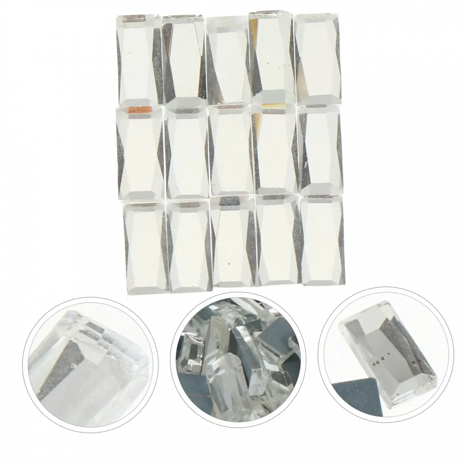 Стрази СТOBOK 1200 шт., скляні, з пласким дном для рукоділля, творчих прикрас для одягу, сумок, чохлів для телефонів та іншого, красиві ефекти світлових відблисків, універсальні, фото №8