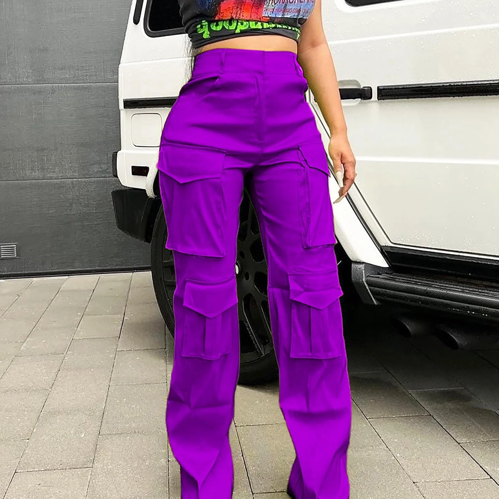 Брюки KEERADS Cargo с высокой посадкой, фото №2