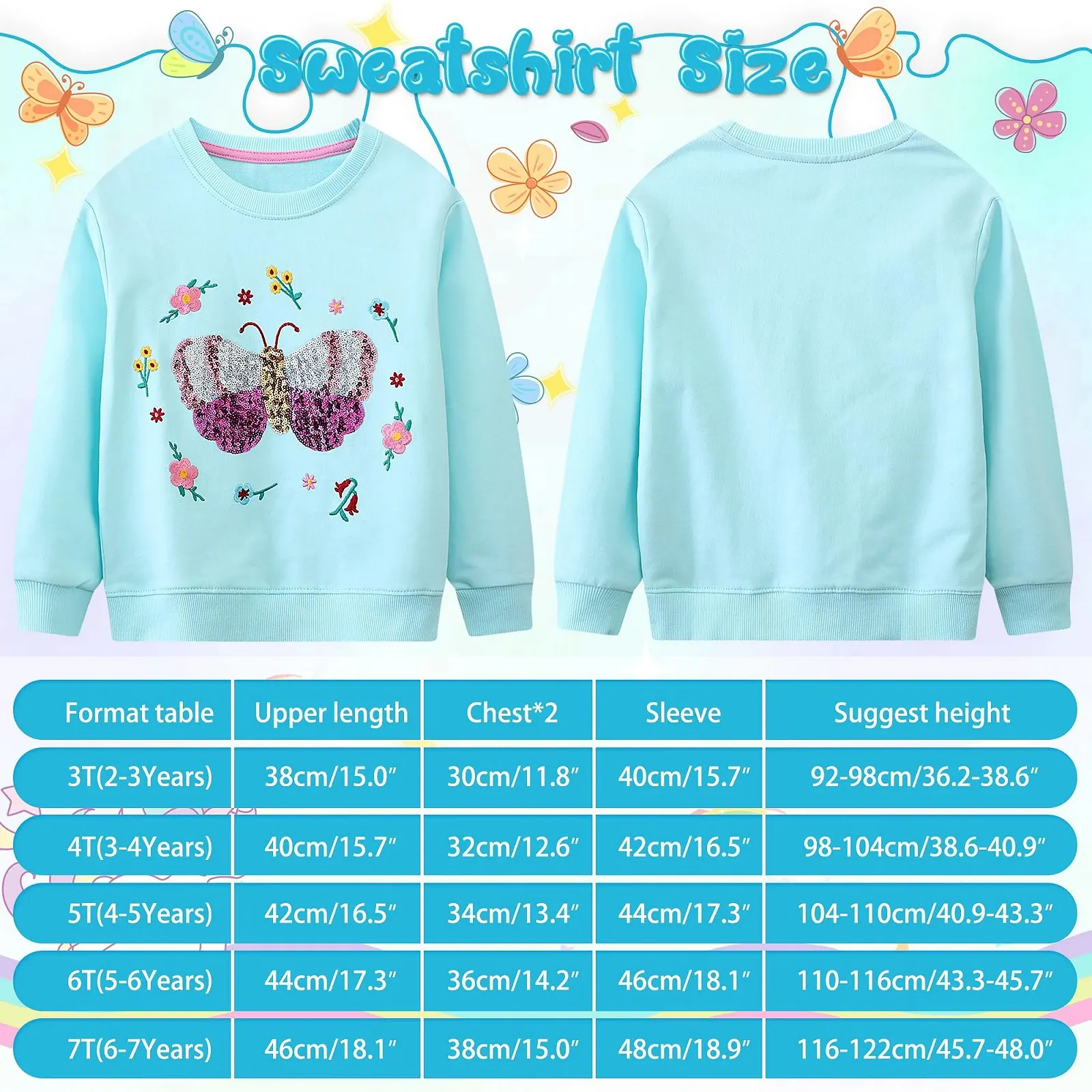 Світшот FILOWA Дитячий для дівчаток Райдужний Єдиноріг Світло-сірий Рожевий, фото №6