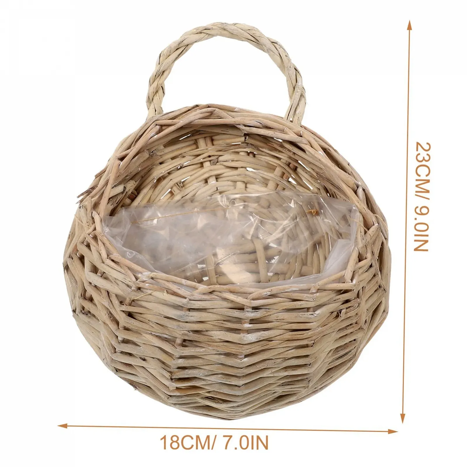 Підвісні кашпо VICASKY 2 шт. кошики рустикальні 18 см для вітальні та передпокою плетені, фото №2 Підвісні кашпо VICASKY 2 шт. кошики рустикальні 18 см для вітальні та передпокою плетені, фото №2