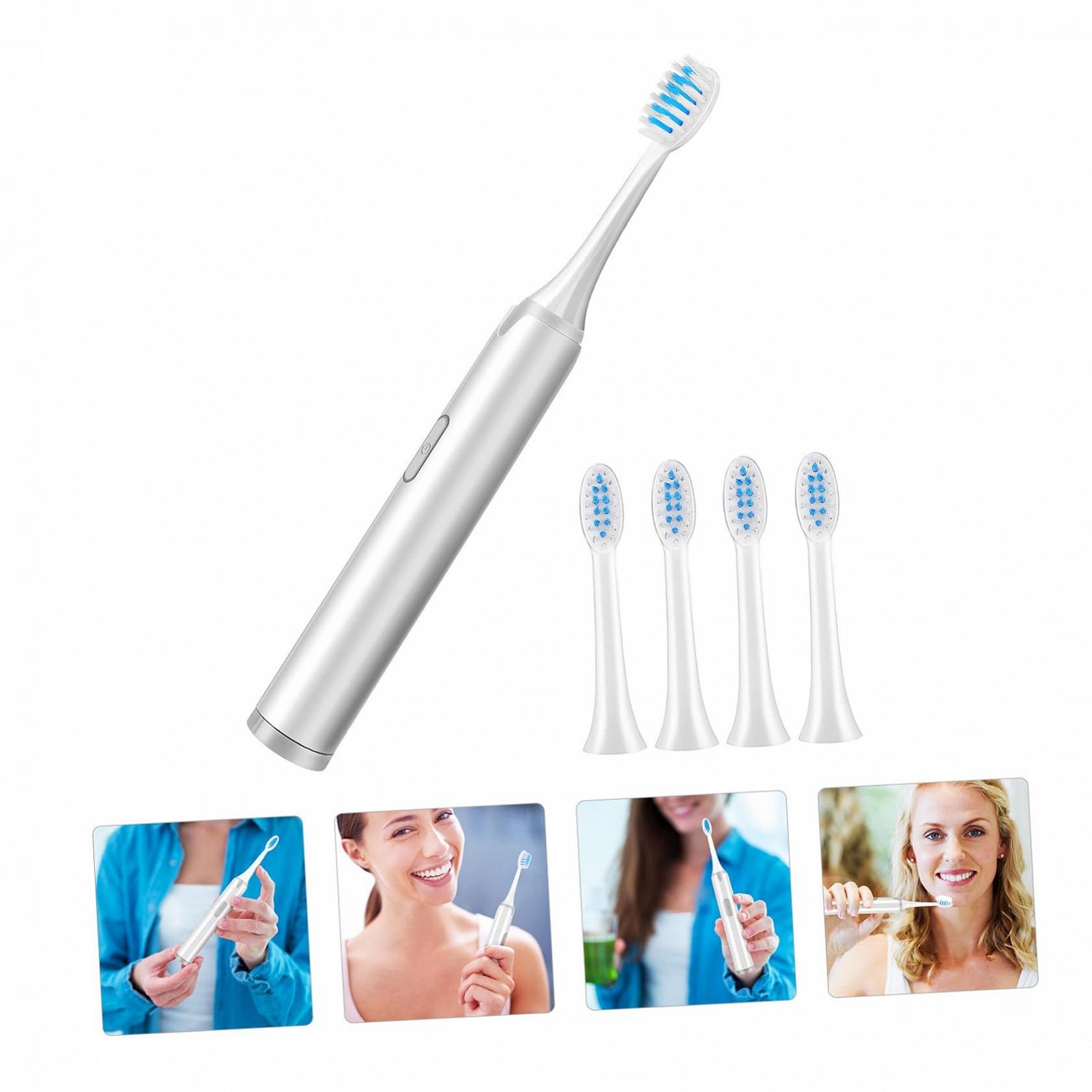 Електрична зубна щітка VALICLUD м'яка ABS White 1 шт., фото №6