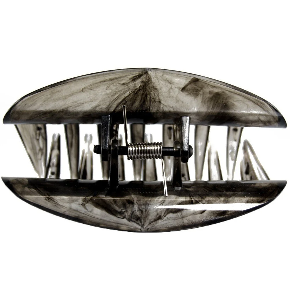 Заколка для волос большая WeLoveBeads 10 см Дымчато-серый, фото №2