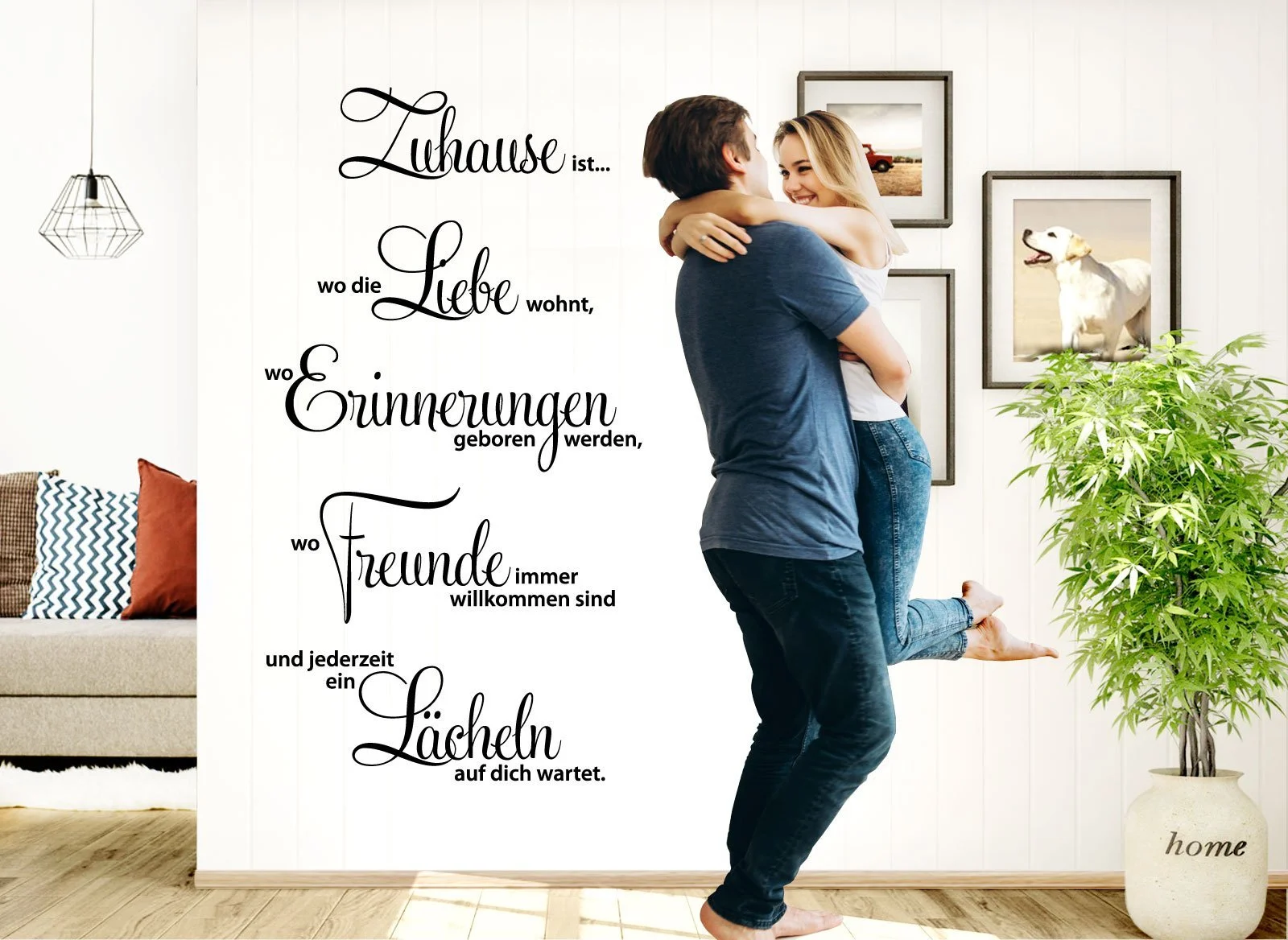 Наклейка на стену Grandora W1124 Цитата Home Is Where The Love Is, фото №2