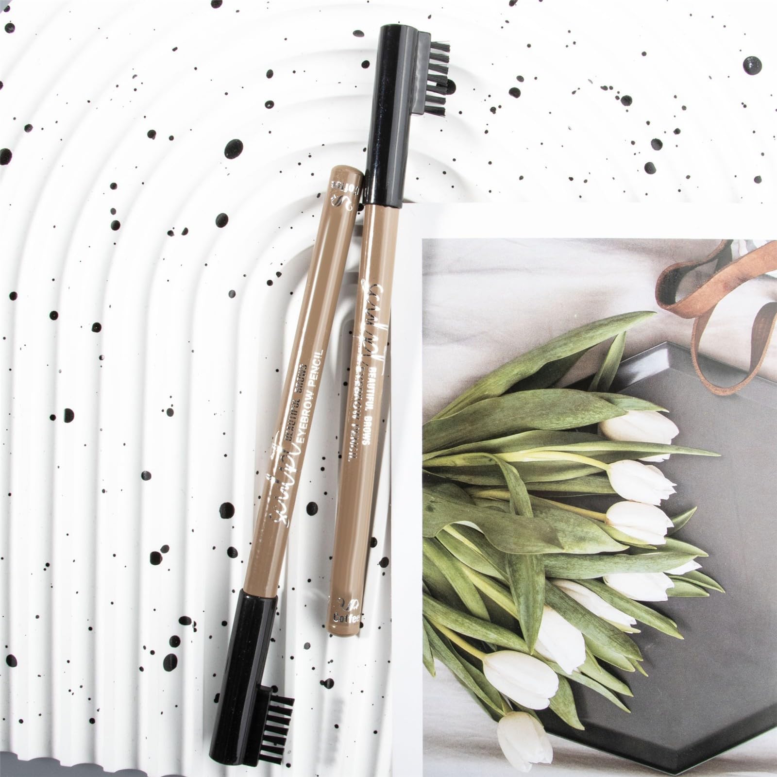 Олівець для брів Водонепроникний Незмиваючий і макіяжний олівець Натуральний Багатоколірний Олівець для підводки (D, Один розмір), фото №5