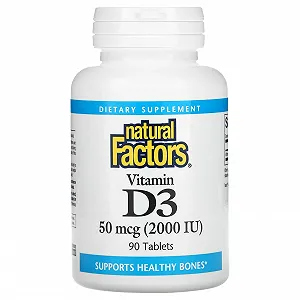 Витамин D3 Natural Factors Vitamin 50 mcg 2,000 IU 120 Softgels - Фото 1