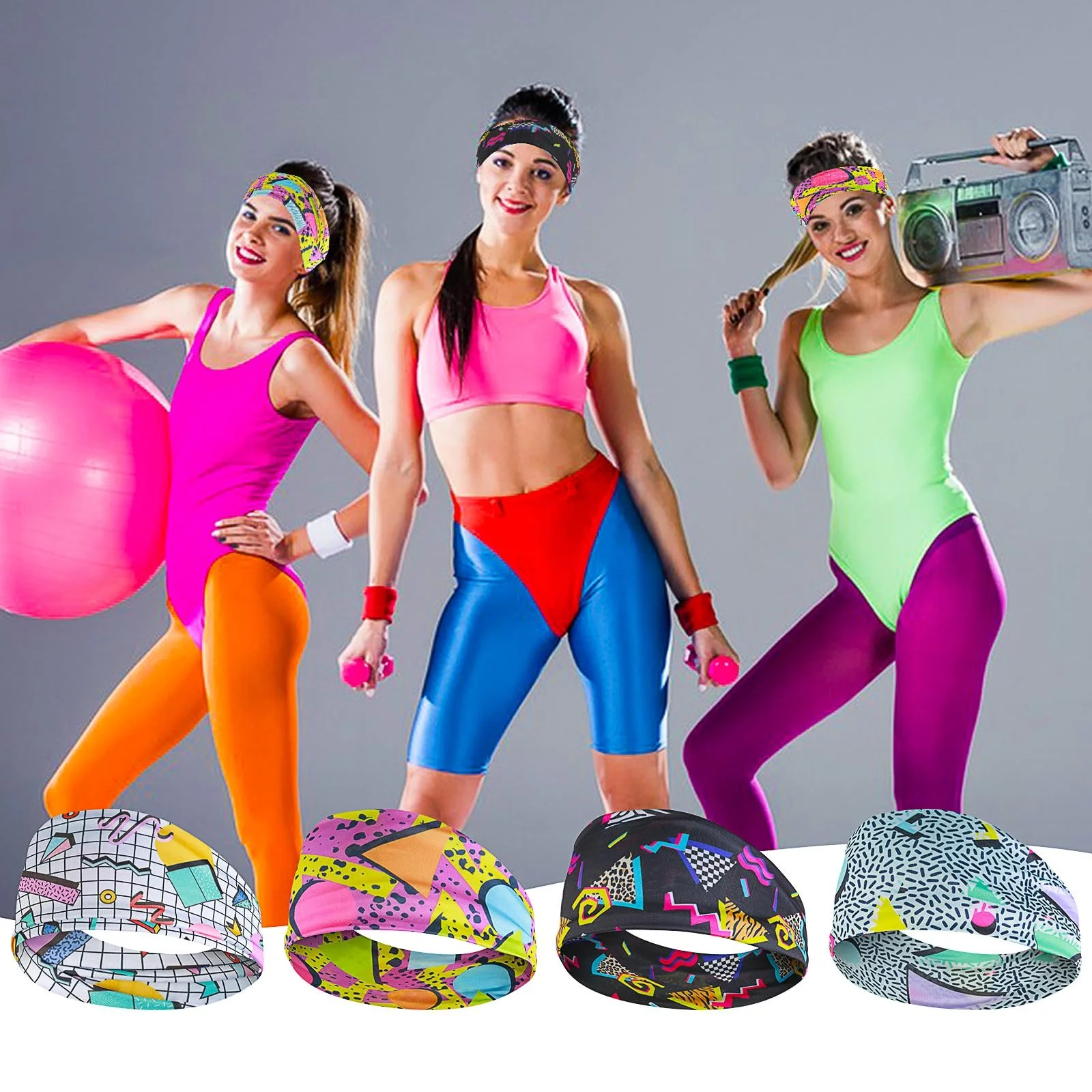 Набір пов'язок на голову жіночих 80-х 90-х років Ретро, фото №7 Набір пов'язок на голову жіночих 80-х 90-х років Ретро, фото №7