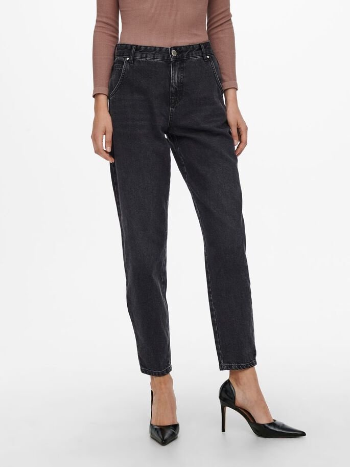 Джинси ONLTROY LIFE HW CARROT ANK DOT610 NOOS 15236962- Denim ONLY Чорний  L, фото №1