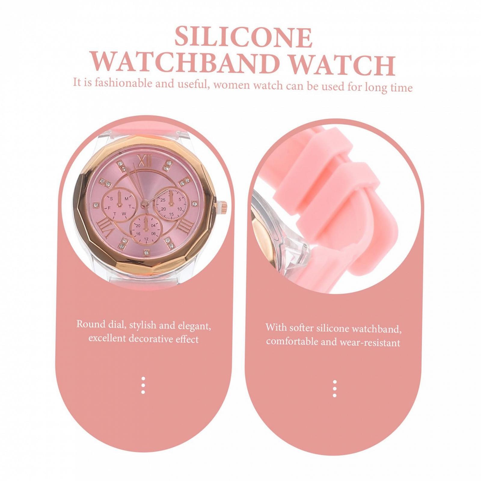 Жіночий наручний годинник Beaupretty з метеликом, силіконовим ремінцем, фото №5