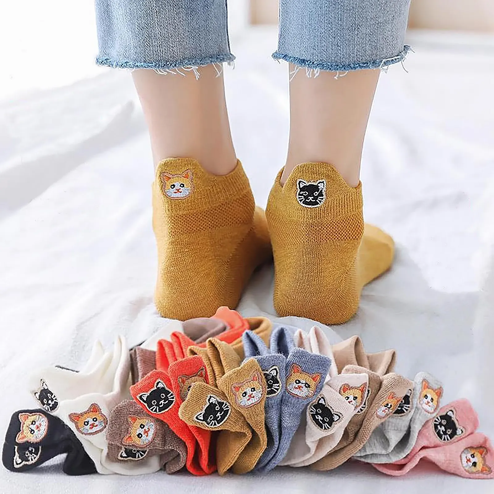 Носки Кошка Хлопок для Женщин, Девочек и Мальчиков, 10 пар, EU 35-40, Разноцветные, фото №6 Носки Кошка Хлопок для Женщин, Девочек и Мальчиков, 10 пар, EU 35-40, Разноцветные, фото №6