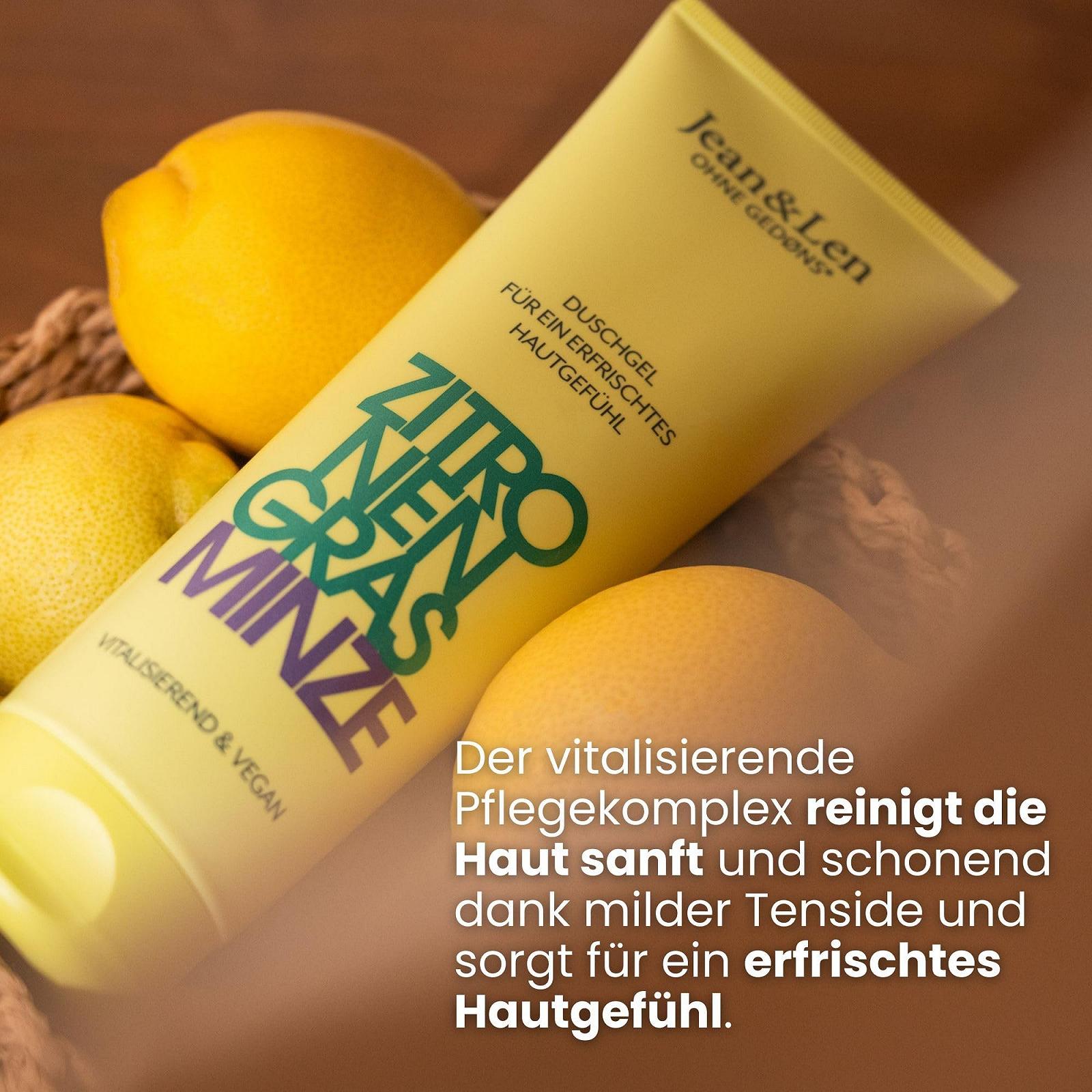 Гель для душа Jean & Len Lemongrass & Mint ревитализирующий 250 мл, фото №3