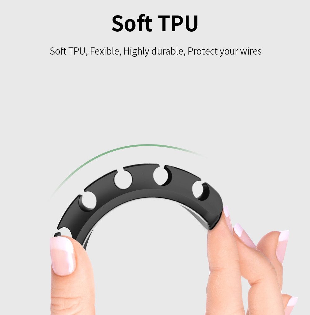 Держатель для кабеля клипса ESSAGER Soft-touch 5x5mm, фото №5