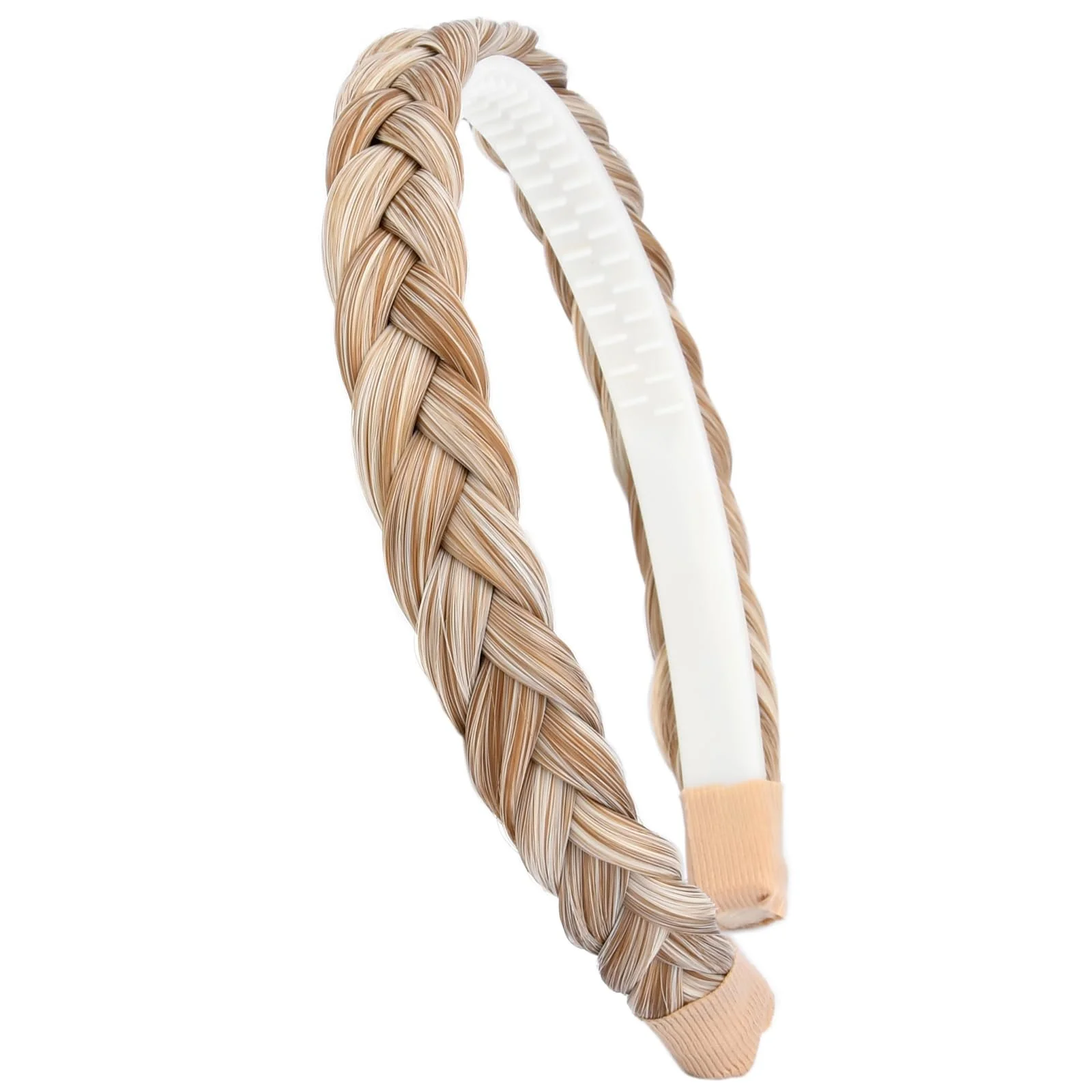 Обруч Плетений 1.5 см З Зубцями З Косами Світле Волосся Пісочний Блондин, фото №1