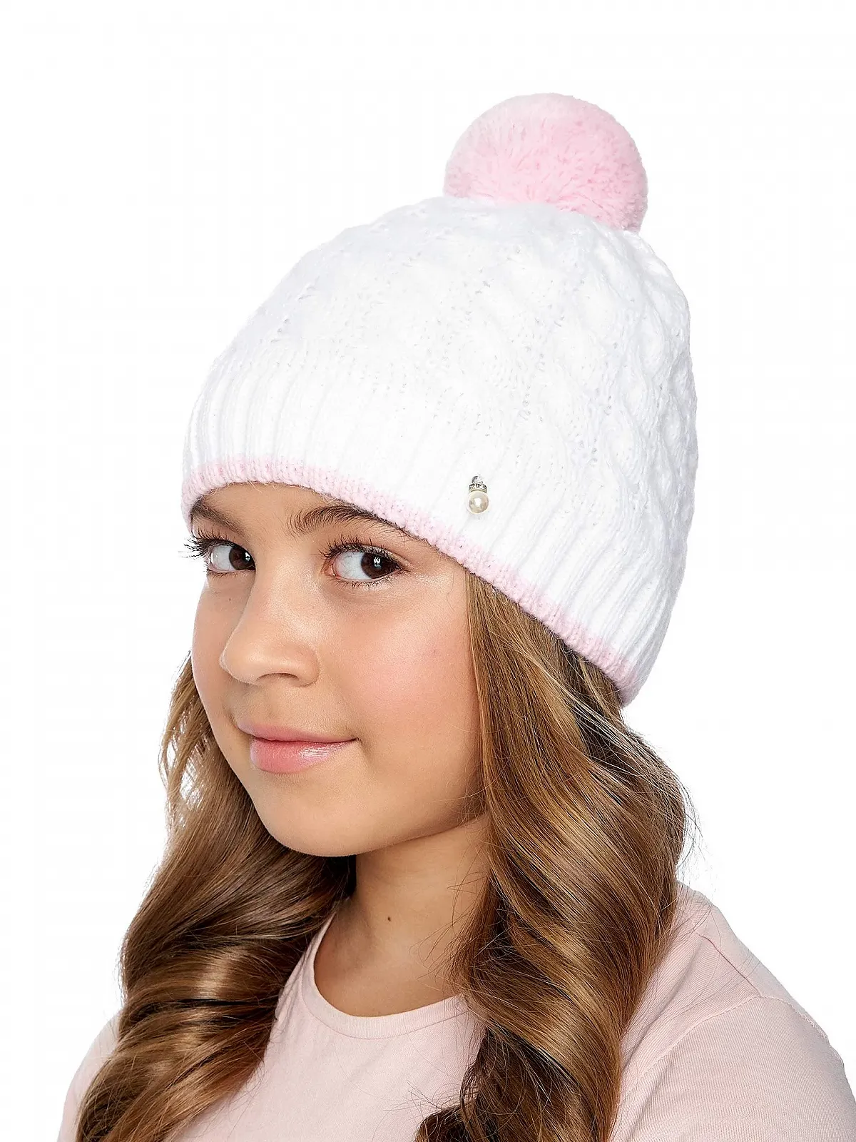 Шапка Marhatter Детская Зимняя Вязаная с Бубоном, фото №3
